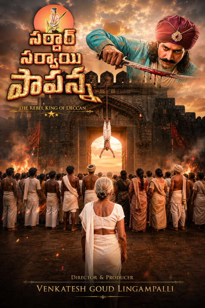 Sardar Sarvai Papanna The Rebel King of Deccan Movie Poster - VG Movie Makers