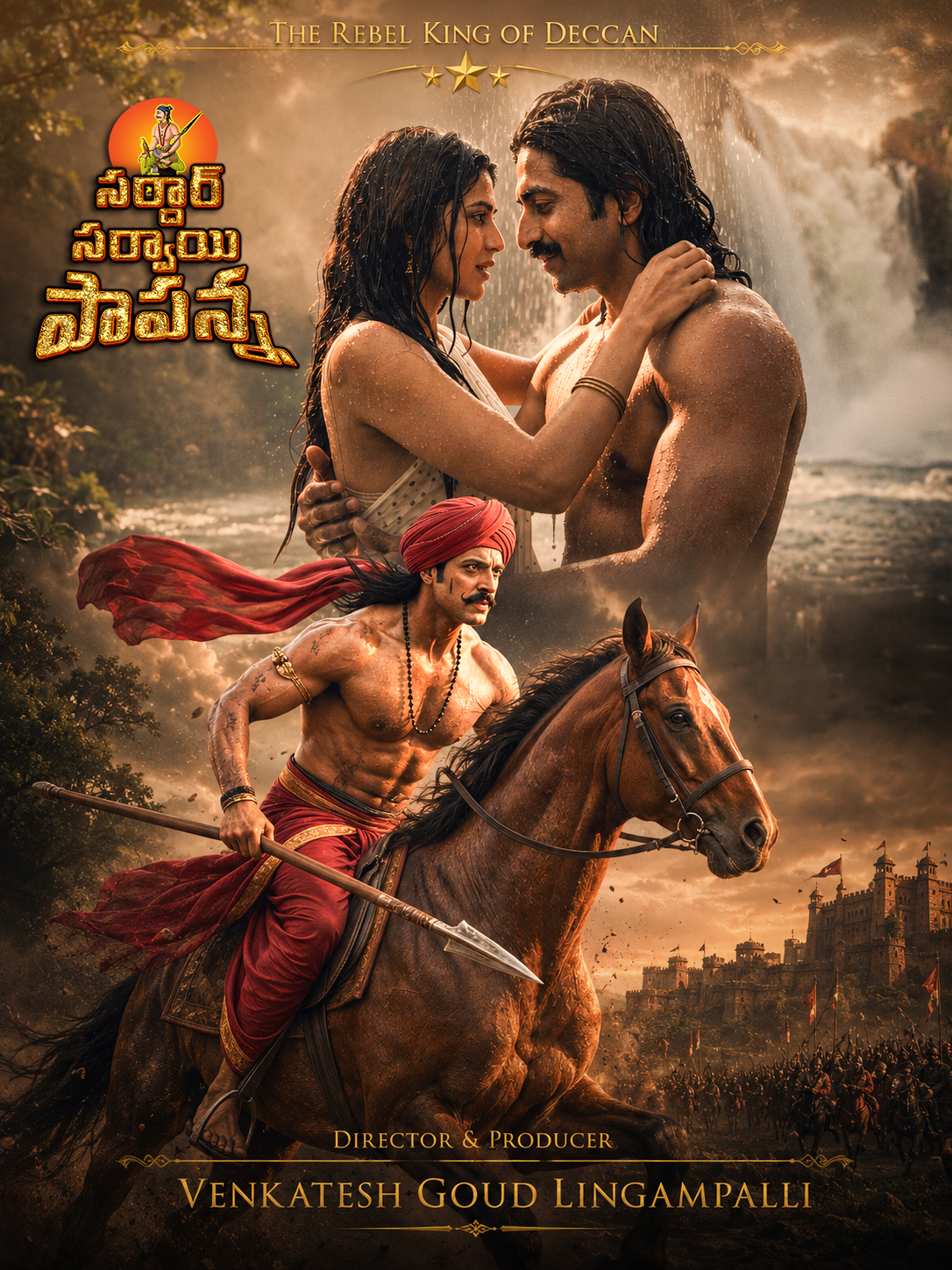 Sardar Sarvai Papanna Movie Romantic Song Poster - VG Movie Makers